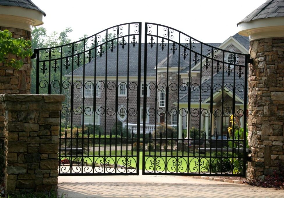 big black decorative gate